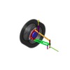 3DXML-file for the model "control system of the camber angle of the wheels of a motor vehicle in a bend"