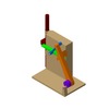3DXML-file for the model "mechanism with runner and rigid rods of the valve with eccentric"