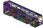 Model of a city bus in 3D-CAD and FEM