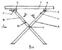 Short folding bench - Front view