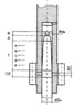 Hydraulic mechanical transmission - Partial section through the driven shaft