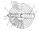 Didactic device for building words from separate letters of the alphabet - Top view