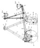 Coulters equipment for sower of grain straw - Side view of double disc coulters equipment and skate type