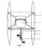 Water bicycle propeller for a person - Top view of a hydrobicycle