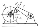 LEVER-TYPE STOP OF A ROTATING DISK