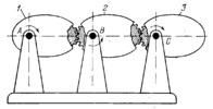 FOUR-LINK ELLIPTICAL GEARING WITH THREE GEARS