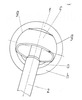Perspective view of the assembly-section through the ball joint mounting position