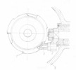 Section view of the front of the blade drive system