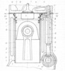Longitudinal section through the top of a cylinder block