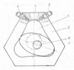 Section through the device after a plane I-I
