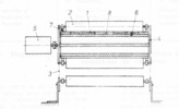 Longitudinal section through a peristaltic pump in another embodiment