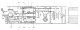 Axial section through threading subassembly