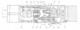 Axial section perpendicular to the plane of the figure preceding section