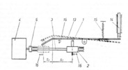 Side view of a portion of the guiding device