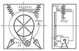 Position of the measurement points of the tub