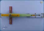 Zentrische Schubkurbel mit verstellbarer Oldham-Kupplung; Hubverstellung bei doppelter hin- und hergehender Abtriebsbewegung