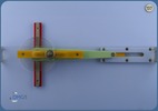 Zentrische Schubkurbel mit verstellbarer Oldham-Kupplung; Hubverstellung bei doppelter hin- und hergehender Abtriebsbewegung