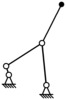 Solution principle of the model "Crank-and-rocker mechanism, Meyer-zur-Capellen-linkage"