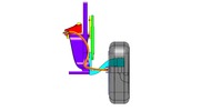 Ansicht von links welche den Mechanismus mit der dmgId 2760025 in Position P0 zeigt