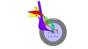 Ansicht von hinten welche den Mechanismus mit der dmgId 2760025 in Position P0 zeigt