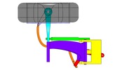 Ansicht von unten welche den Mechanismus mit der dmgId 2760025 in Position P0 zeigt