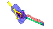 ISO-Ansicht welche den Mechanismus mit der dmgId 2801025 in Position P4 zeigt