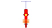 Ansicht von vorn welche den Mechanismus mit der dmgId 2805025 in Position P1 zeigt
