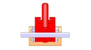 Ansicht von oben welche den Mechanismus mit der dmgId 2805025 in Position P0 zeigt