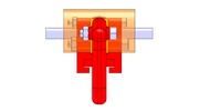 Ansicht von unten welche den Mechanismus mit der dmgId 2805025 in Position P0 zeigt