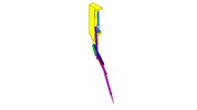 ISO-view showing a mechanism named a leg mechanism and actuator therefor in position P1