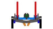 Ansicht von vorn welche den Mechanismus mit der dmgId 2829025 in Position P0 zeigt