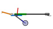 Ansicht von links welche den Mechanismus mit der dmgId 2829025 in Position P1 zeigt