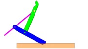 Ansicht von links welche den Mechanismus mit der dmgId 2830025 in Position P1 zeigt