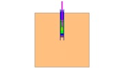 Ansicht von oben welche den Mechanismus mit der dmgId 2830025 in Position P1 zeigt