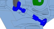 Detailed view number 3 showing a mechanism named A valve operating cam shaft by in position P1