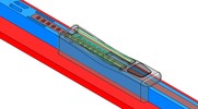 Detailed view number 1 showing a mechanism named A safety binding for a ski in position P0