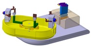 WRL-file for the model "mecanism with slider and oscillating lever vith circular slider"