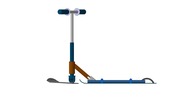 View from the right showing a mechanism named adaptation device for skate skiing in position P08