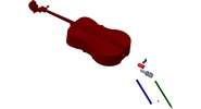 Explosion view showing a mechanism named adjustable Endpin For The Cello