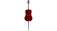 View from the front showing a mechanism named adjustable Endpin For The Cello in position P09