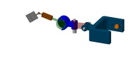 ISO-view showing a mechanism named device using the movement of a belt drive in position P05