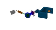ISO-view showing a mechanism named device using the movement of a belt drive in position P08