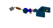 ISO-view showing a mechanism named device using the movement of a belt drive in position P06