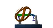 Ansicht von vorn welche den Mechanismus mit der dmgId 3068025 in Position P00 zeigt