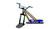 ISO-view showing a mechanism named A Snowscoot in position P00