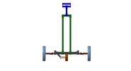 Ansicht von vorn welche den Mechanismus mit der dmgId 3077025 in Position P00 zeigt