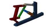 ISO-Ansicht welche den Mechanismus mit der dmgId 3101025 in Position P00 zeigt