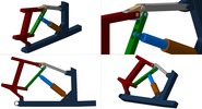 Vierfachansicht welche den Mechanismus mit der dmgId 3101025 in Position P00 zeigt