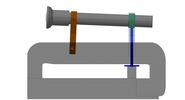 Ansicht von rechts welche den Mechanismus mit der dmgId 3109025 in Position P00 zeigt
