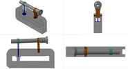 Vierfachansicht welche den Mechanismus mit der dmgId 3109025 in Position P00 zeigt